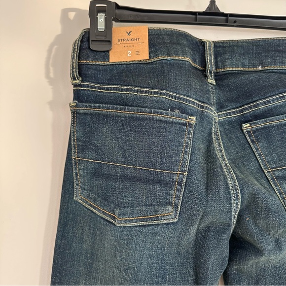 NWT American Eagle Outfitters No. 8262 Straight Dark Jeans Size 2 Short - Picture 6 of 10